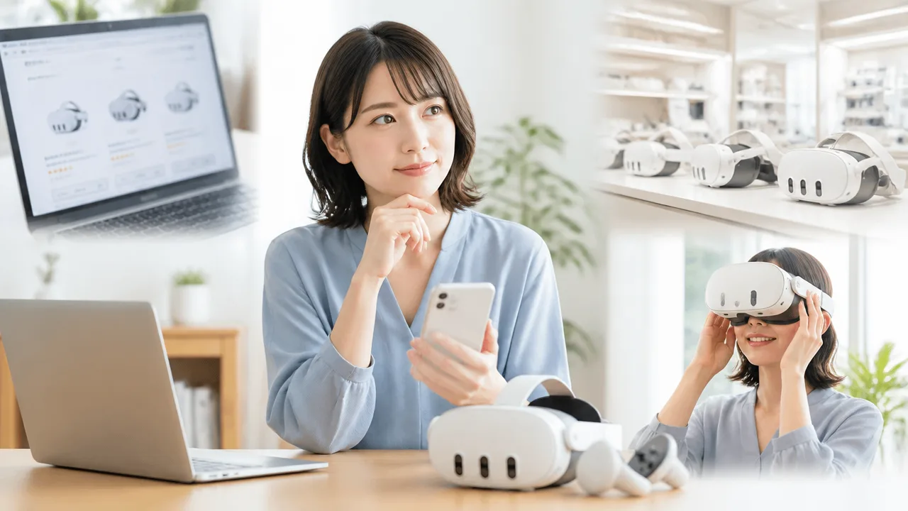 メタクエスト3はどこで買うのがお得？価格・特典・保証で販売店を比較